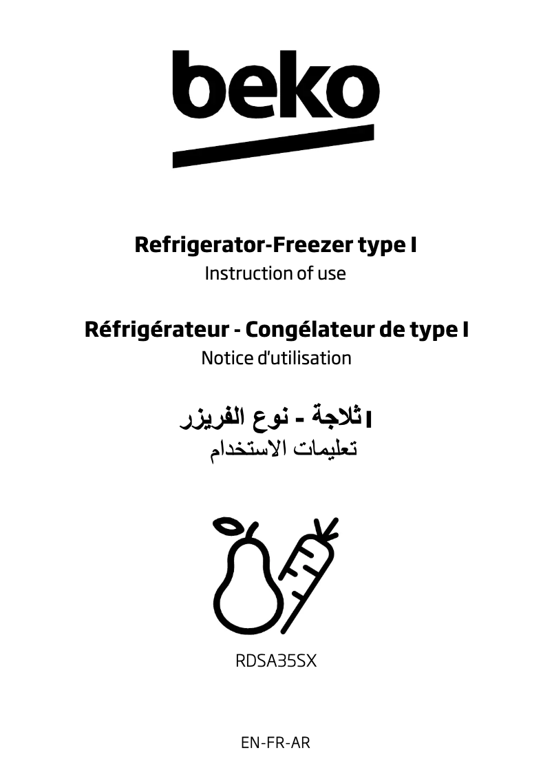 Imagen de la primera página del manual del dispositivo RDSA35SX