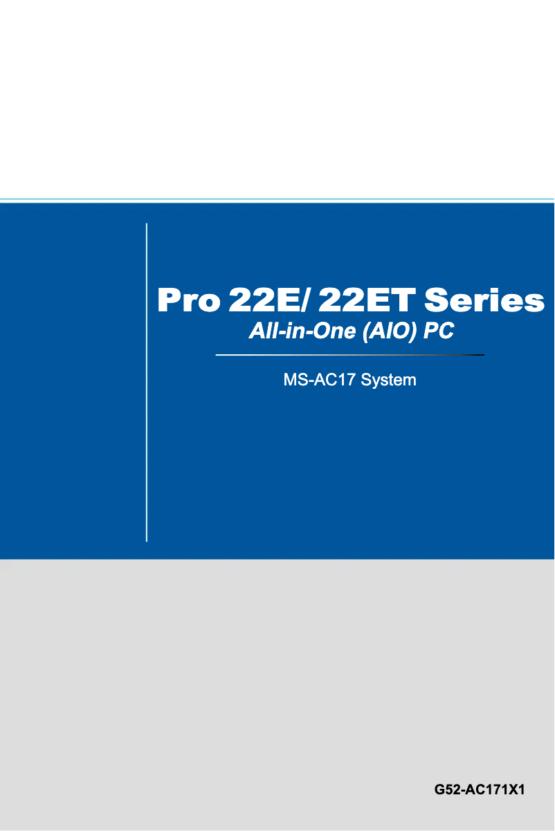 Imagen de la primera página del manual del dispositivo Pro PRO 22ET 6M-001EU