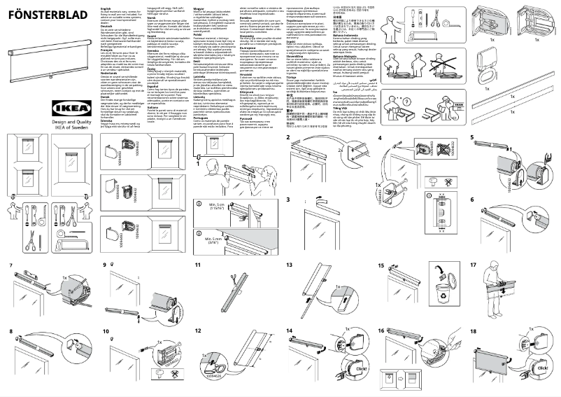 Página 1 del manual Manual de usuario Ikea FÖNSTERBLAD 205.384.53