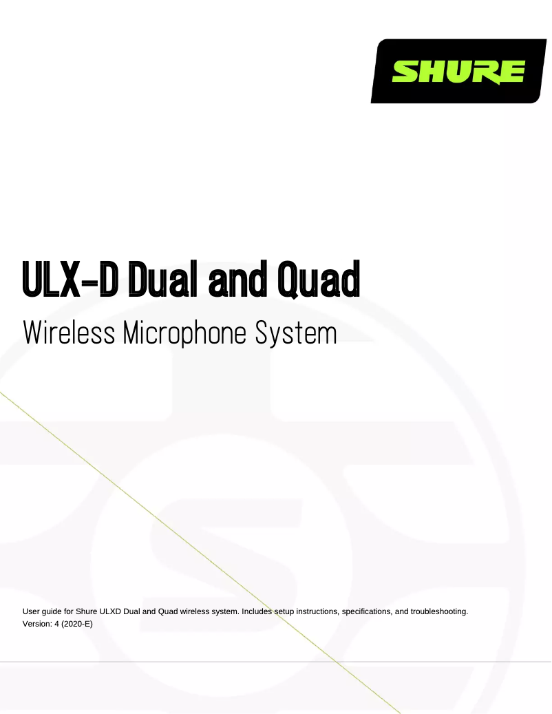 Imagen de la primera página del manual del dispositivo ULXD2