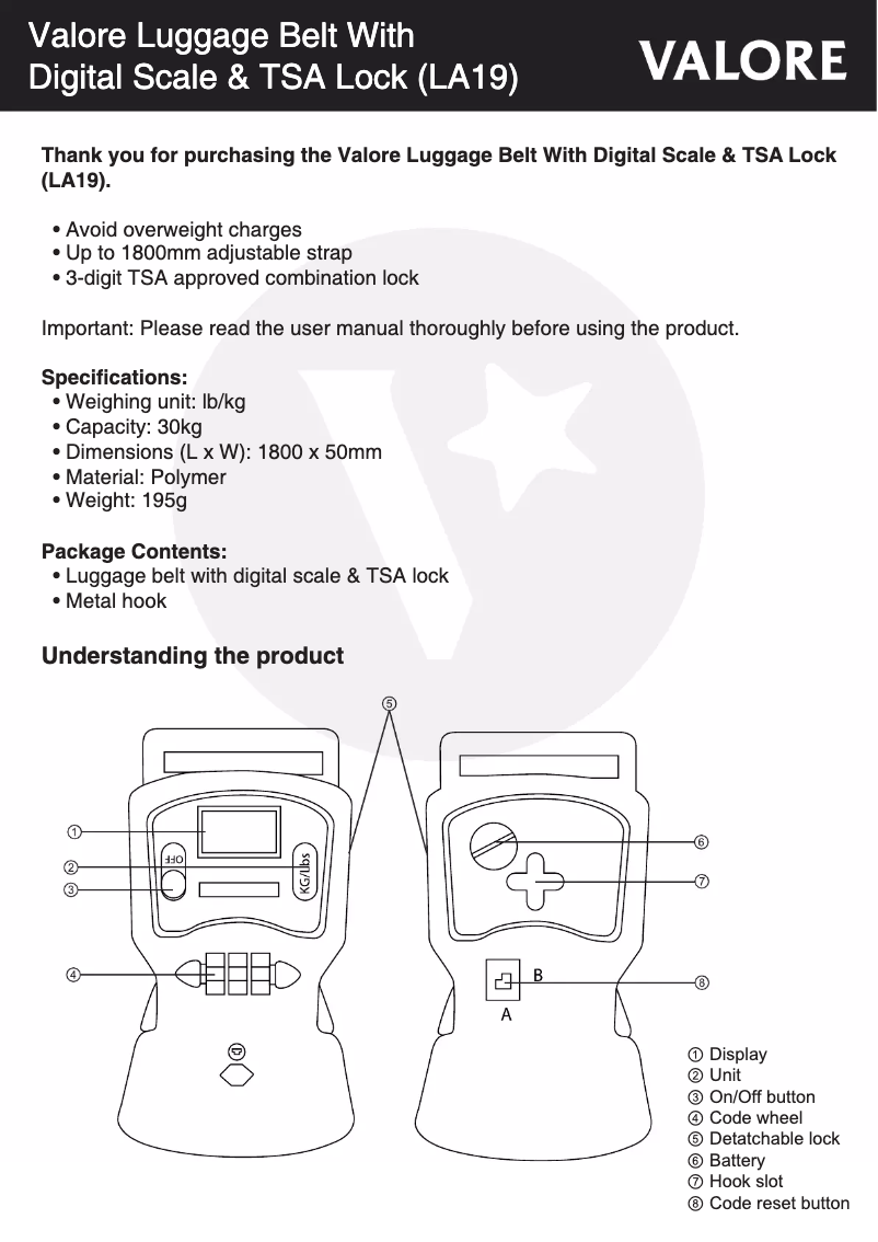 Página 1 del manual Manual de usuario Valore LA19