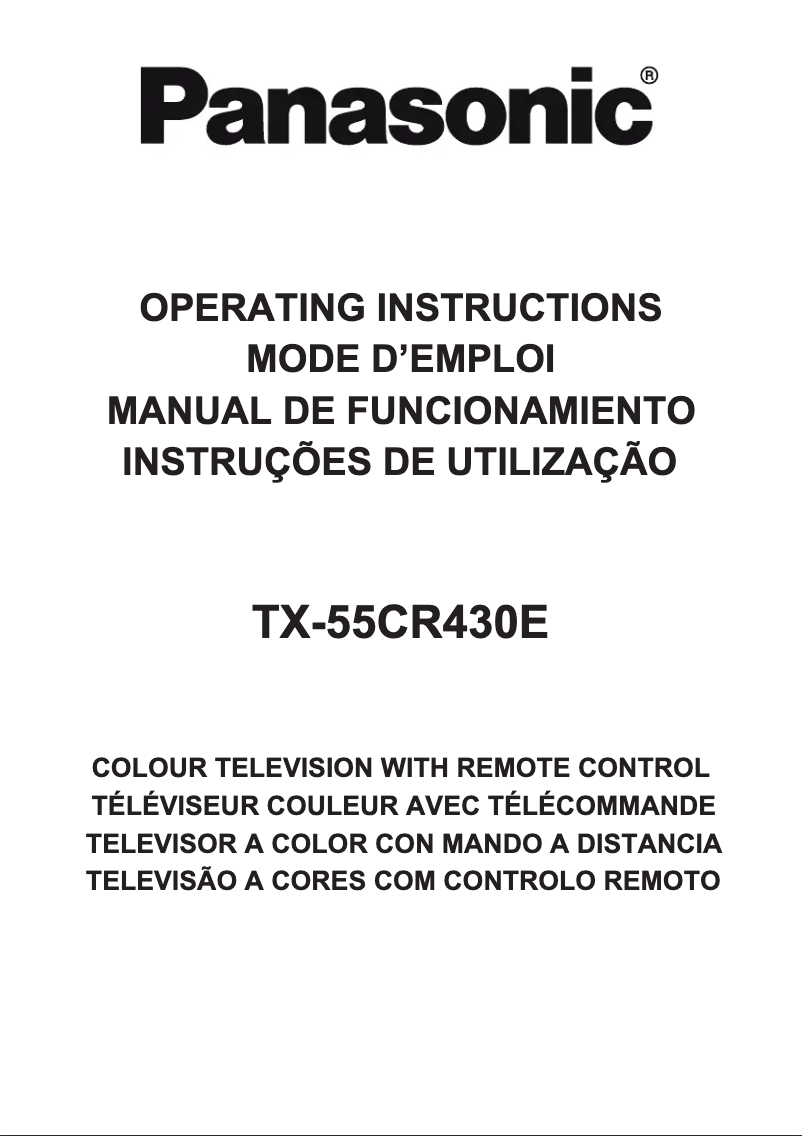 Página 1 del manual Manual de usuario Panasonic Viera TX-55CR430E