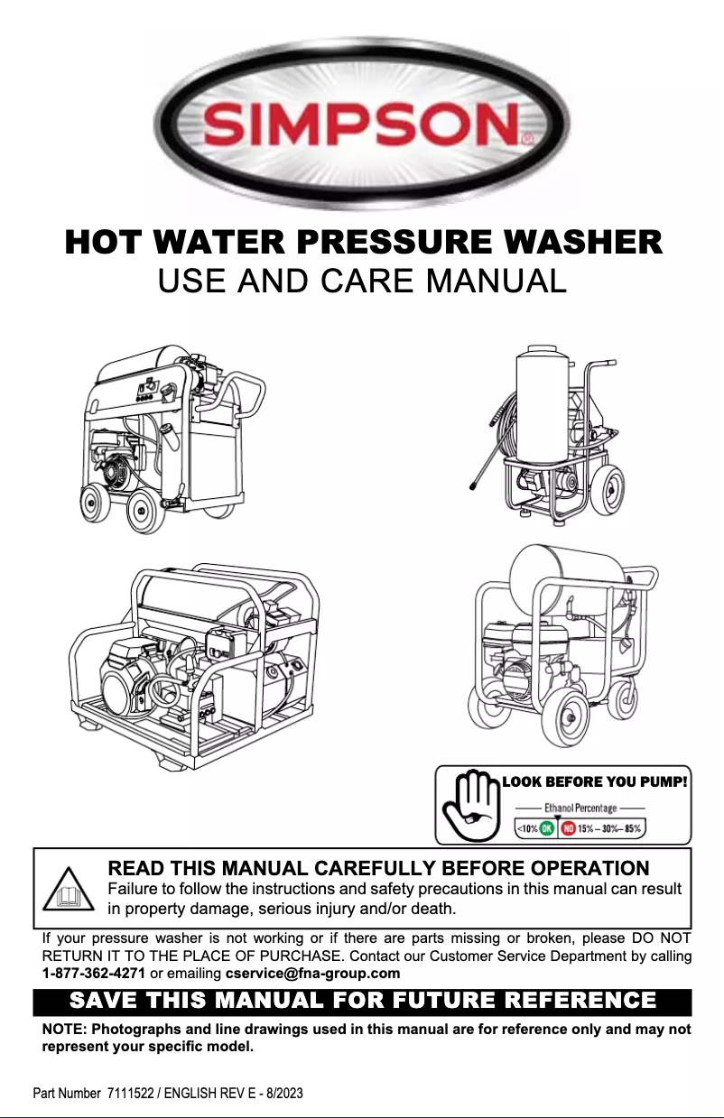 Página 1 del manual Manual de usuario Simpson Big Brute BB65108