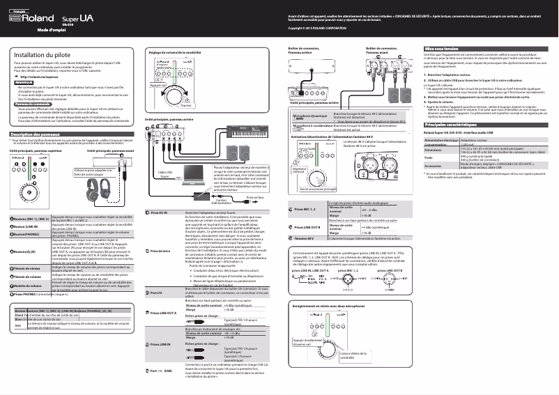 Imagen de la primera página del manual del dispositivo Super UA
