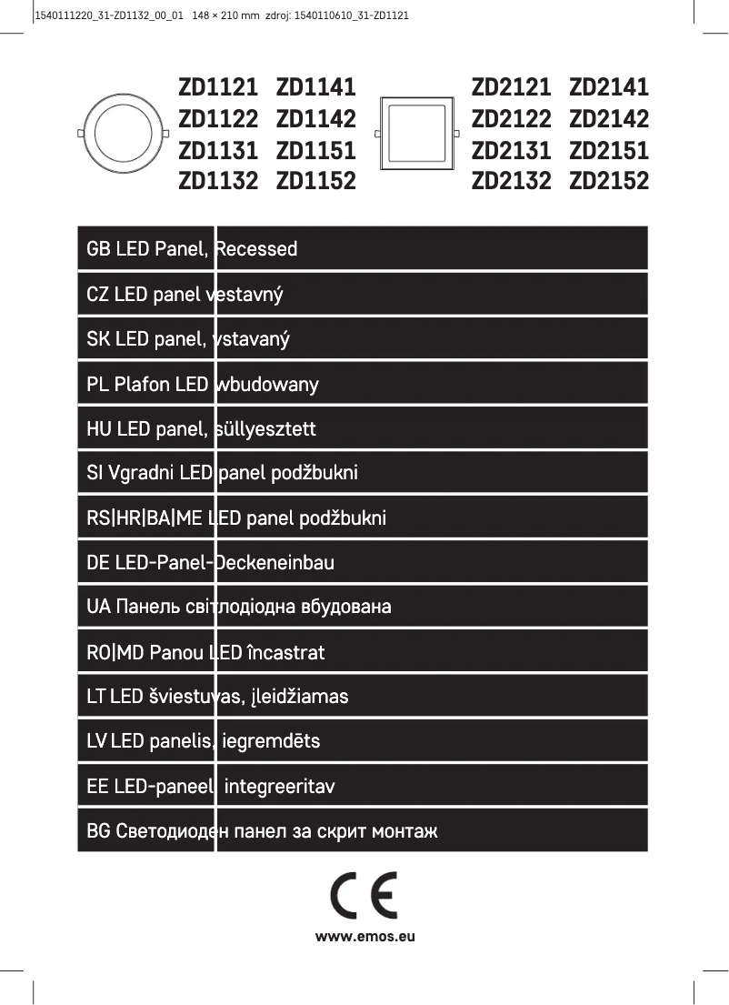 Imagen de la primera página del manual del dispositivo ZD1132