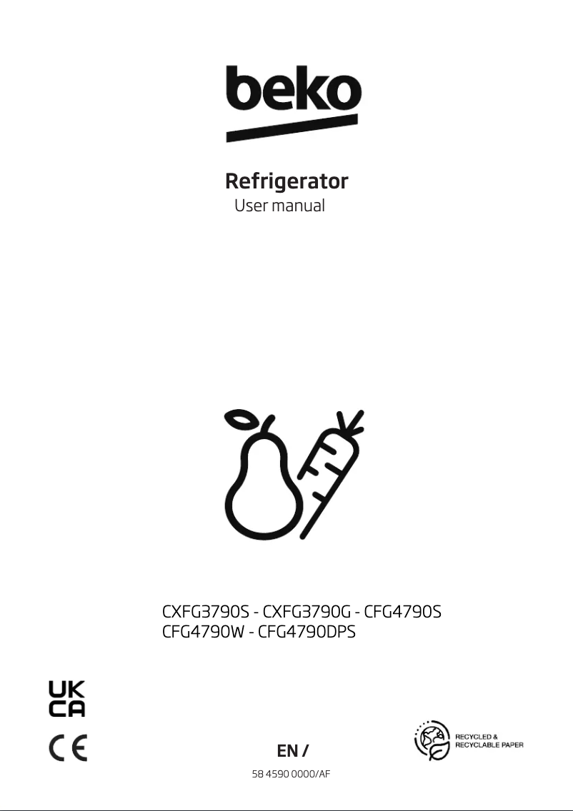 Página 1 del manual Manual de usuario Beko CFG4790DPS