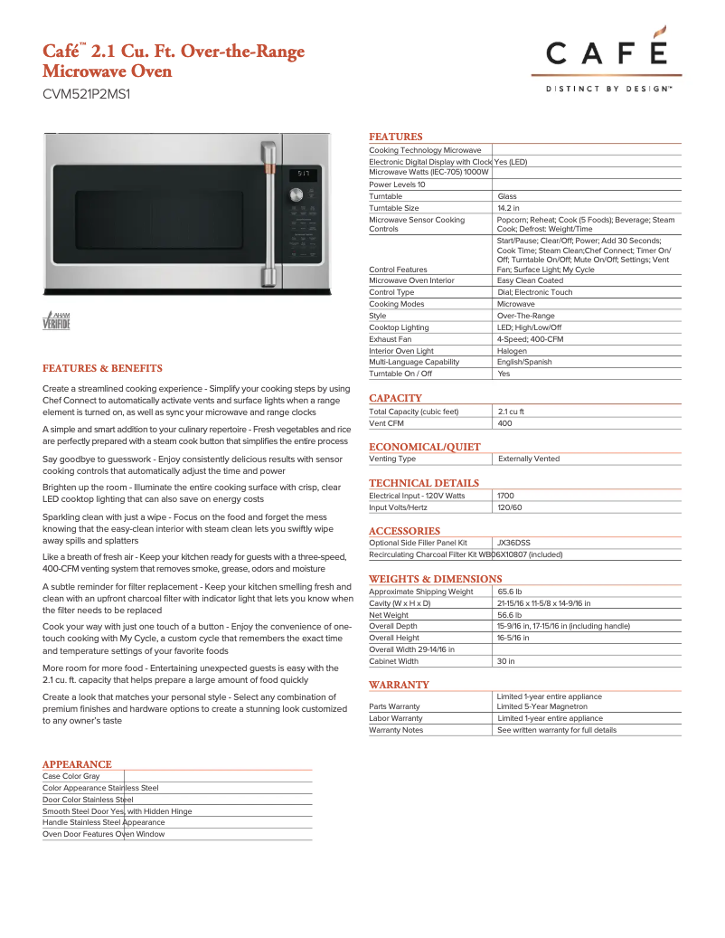 Imagen de la primera página del manual del dispositivo CVM521P2MS1
