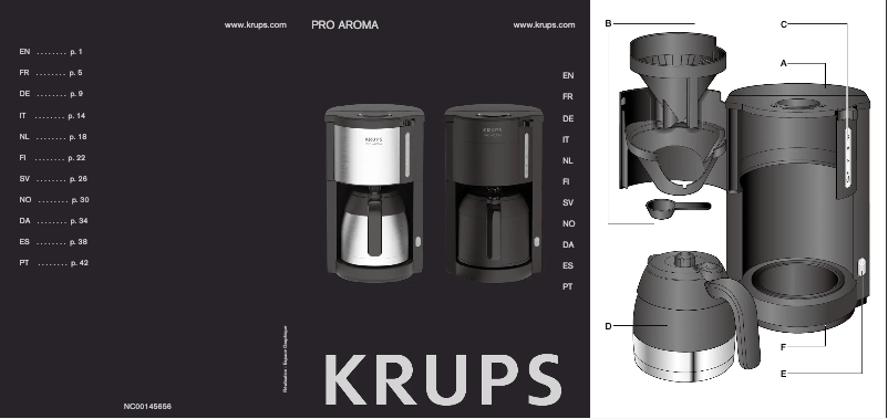 Imagen de la primera página del manual del dispositivo Pro Aroma KM305D