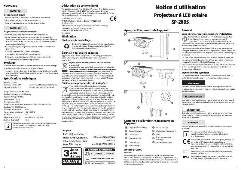 Página 1 del manual Manual de usuario Maginon SP-280S