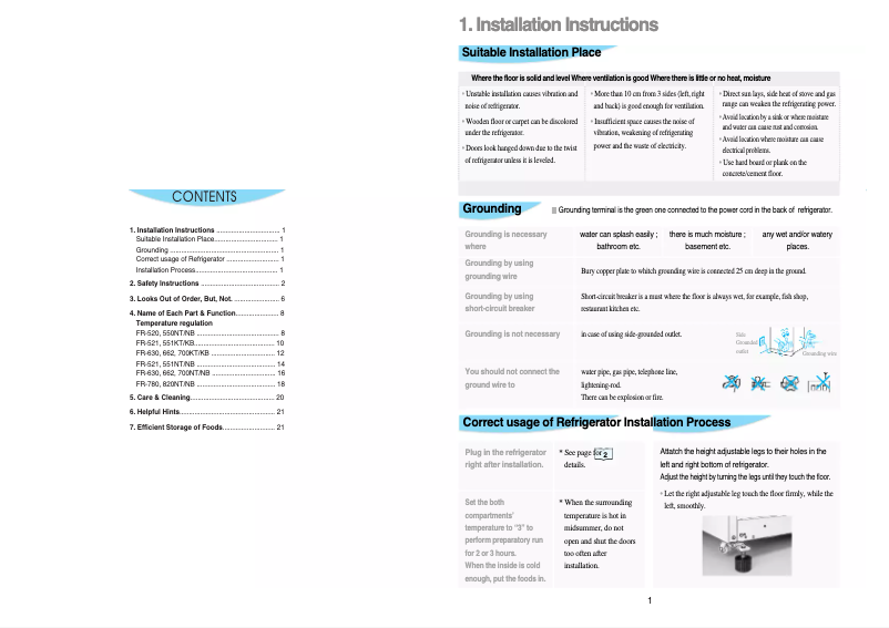 Página 1 del manual Manual de usuario Daewoo FR662