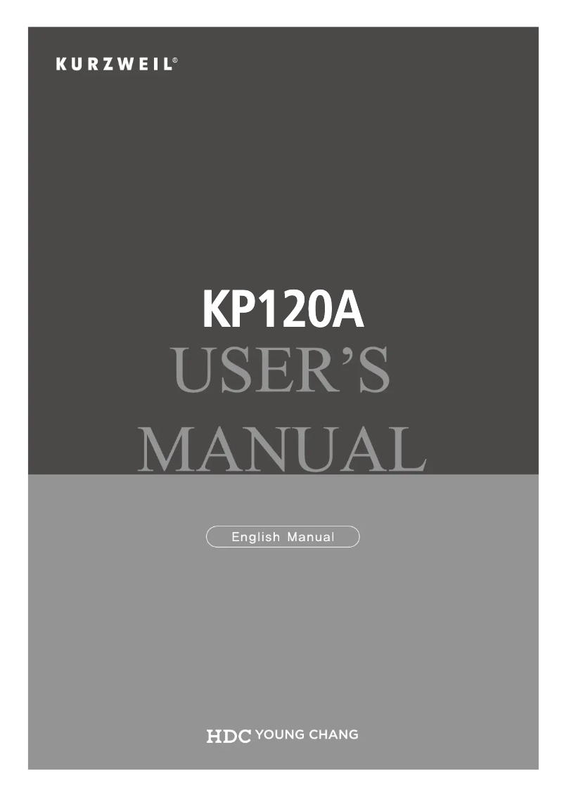 Página nº 1 - Manual de usuario Kurzweil KP120A