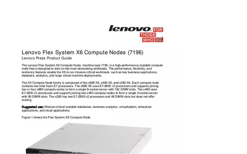 Página nº 1 - Manual de usuario Lenovo Flex System x280 X6