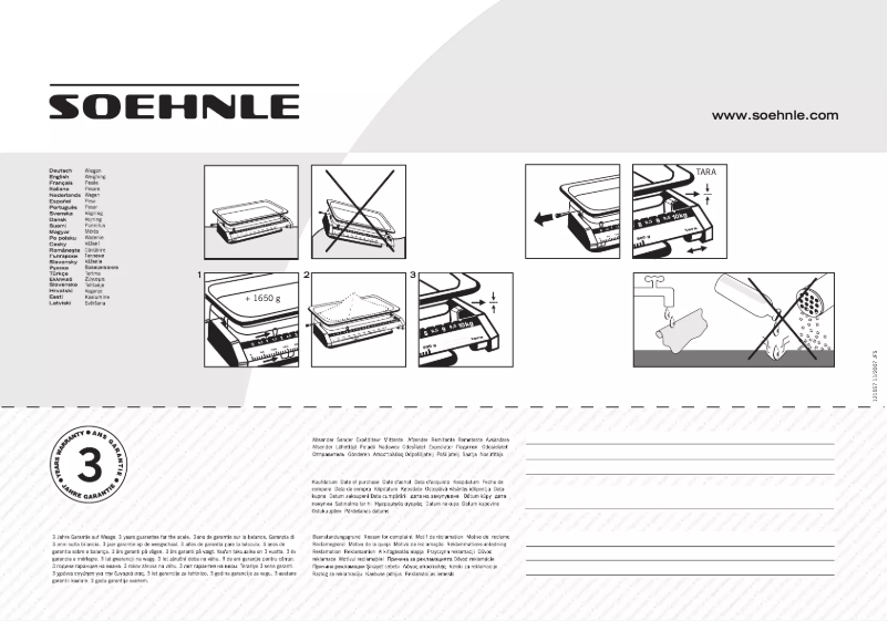 Página 1 del manual Manual de usuario Soehnle 65030