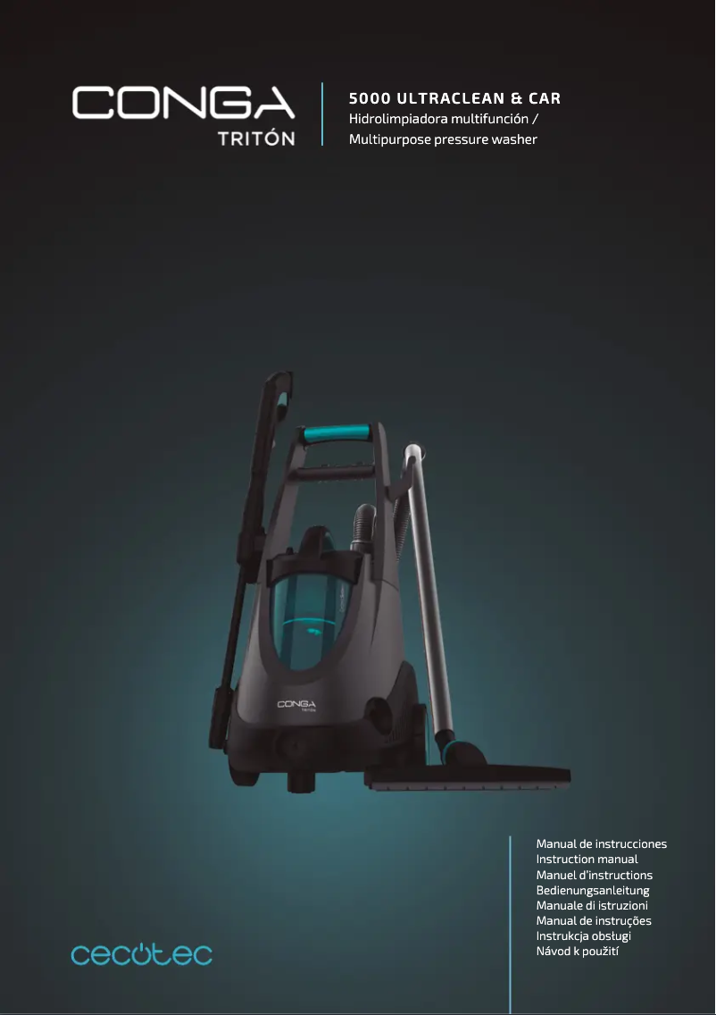 Imagen de la primera página del manual del dispositivo Conga Triton 5000 UltraClean & Car