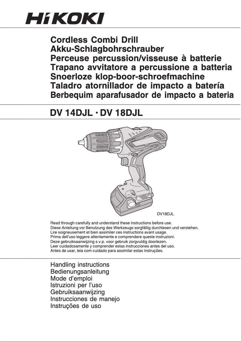 Imagen de la primera página del manual del dispositivo DV14DJL