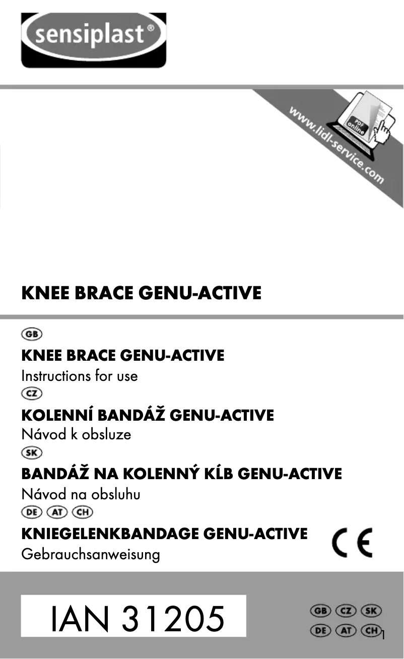 Página 1 del manual Manual de usuario Sensiplast IAN 31205