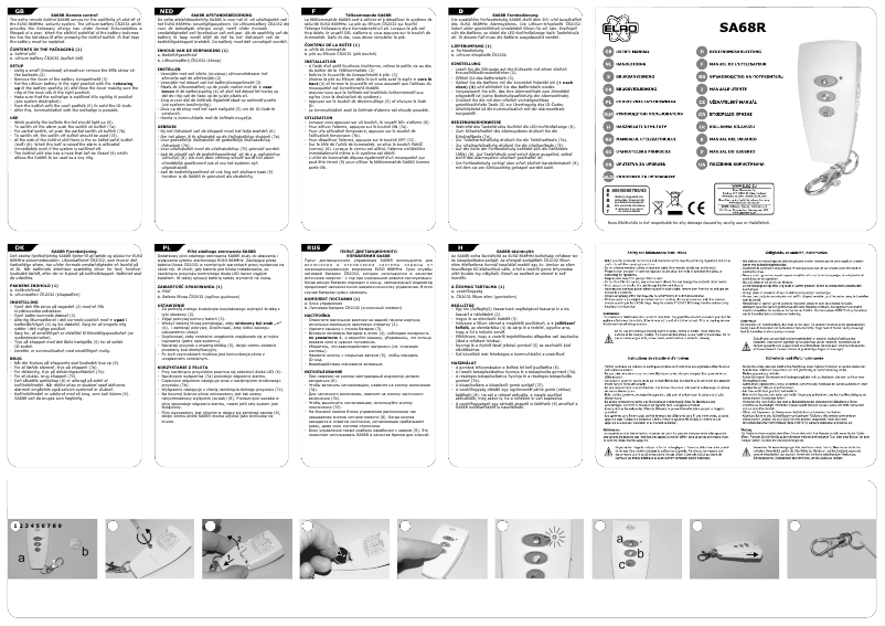 Imagen de la primera página del manual del dispositivo SA68R