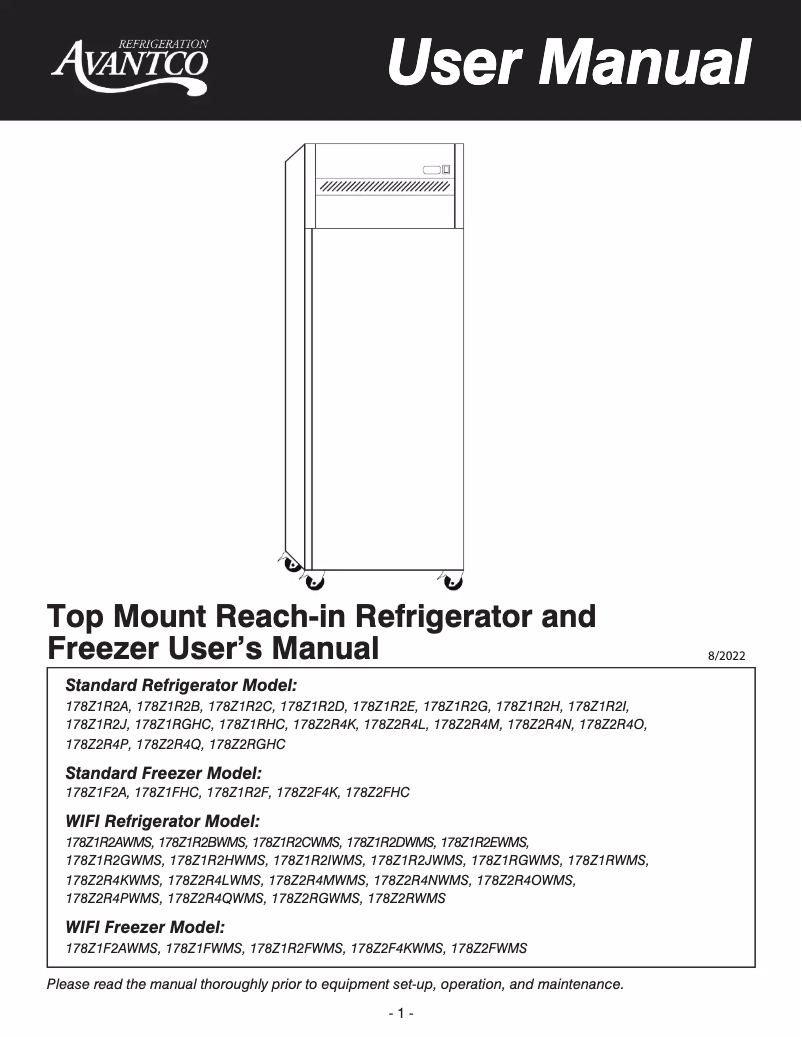 Imagen de la primera página del manual del dispositivo 178Z1R2E