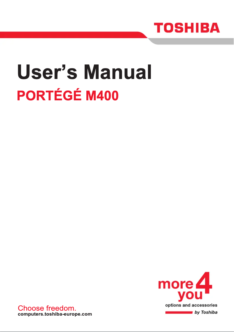 Página 1 del manual Manual de usuario Toshiba Portege R400