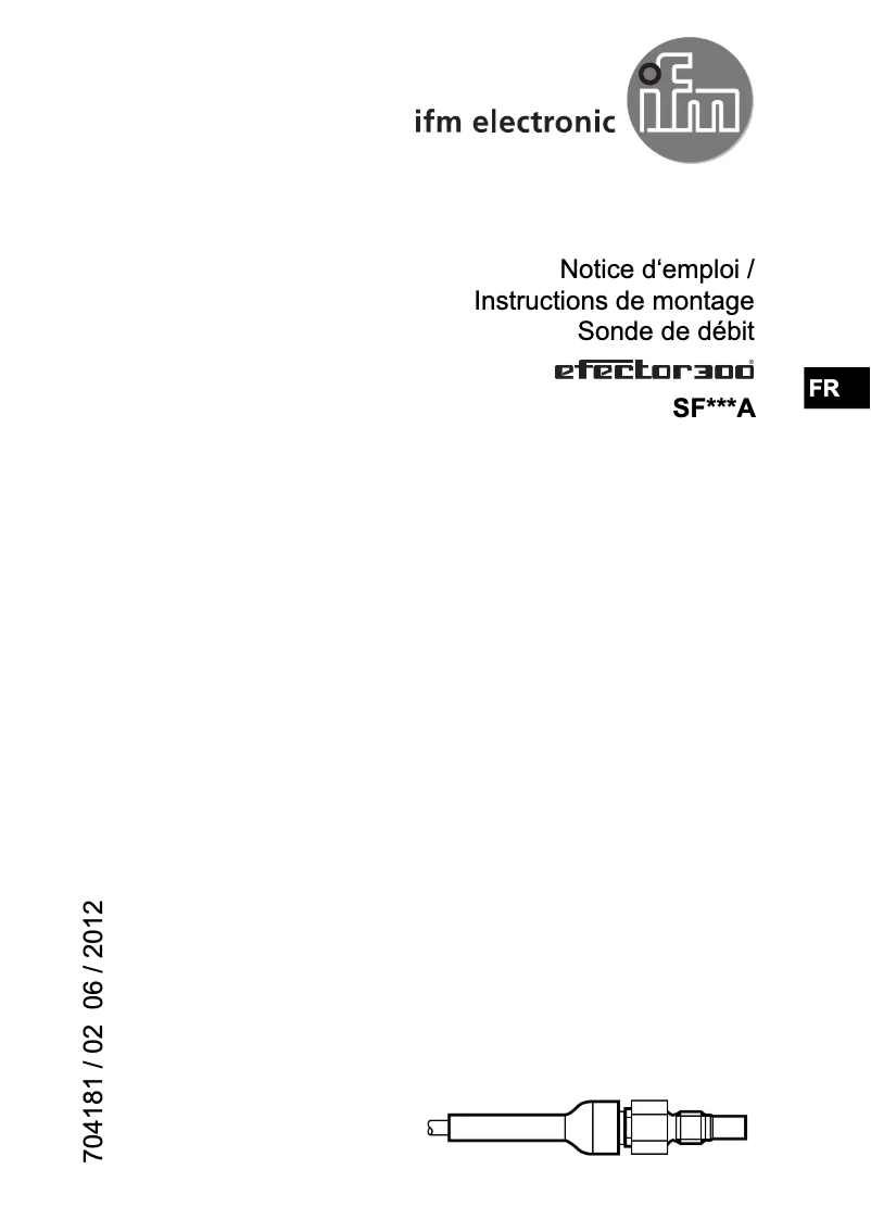 Página 1 del manual Manual de usuario IFM SF121A