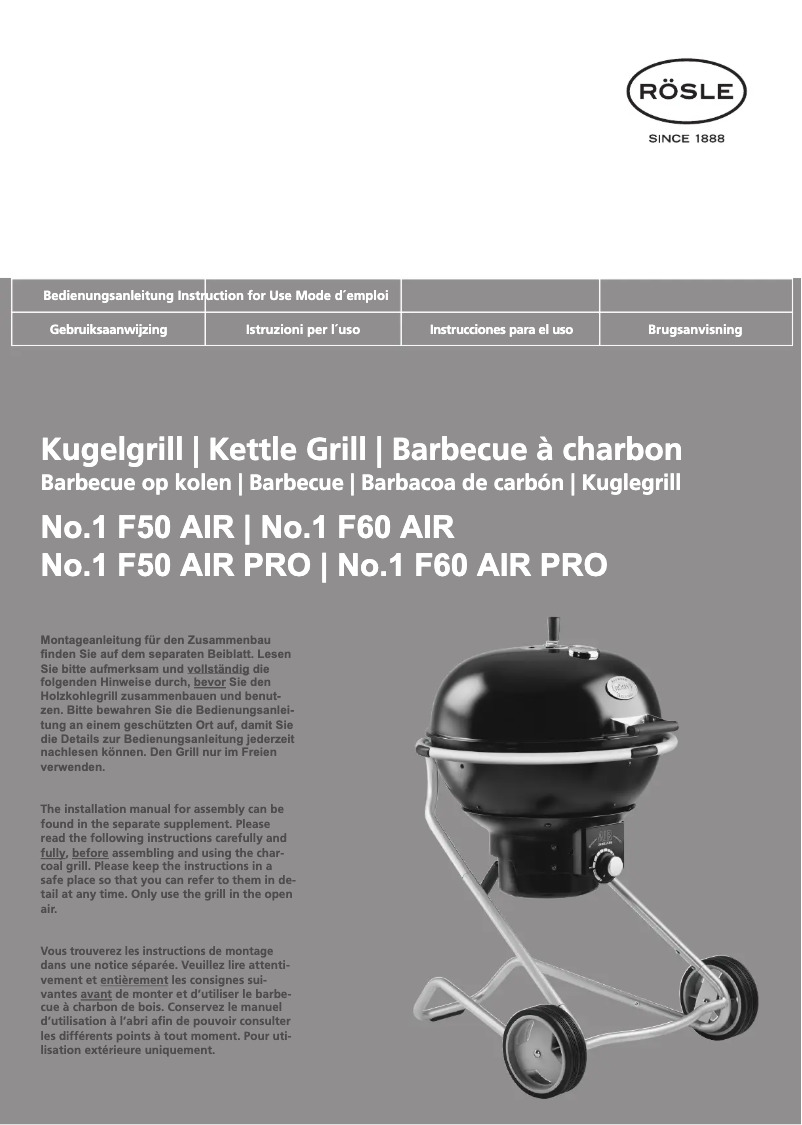 Página nº 1 - Manual de usuario Roesle No.1 F60 Air Pro