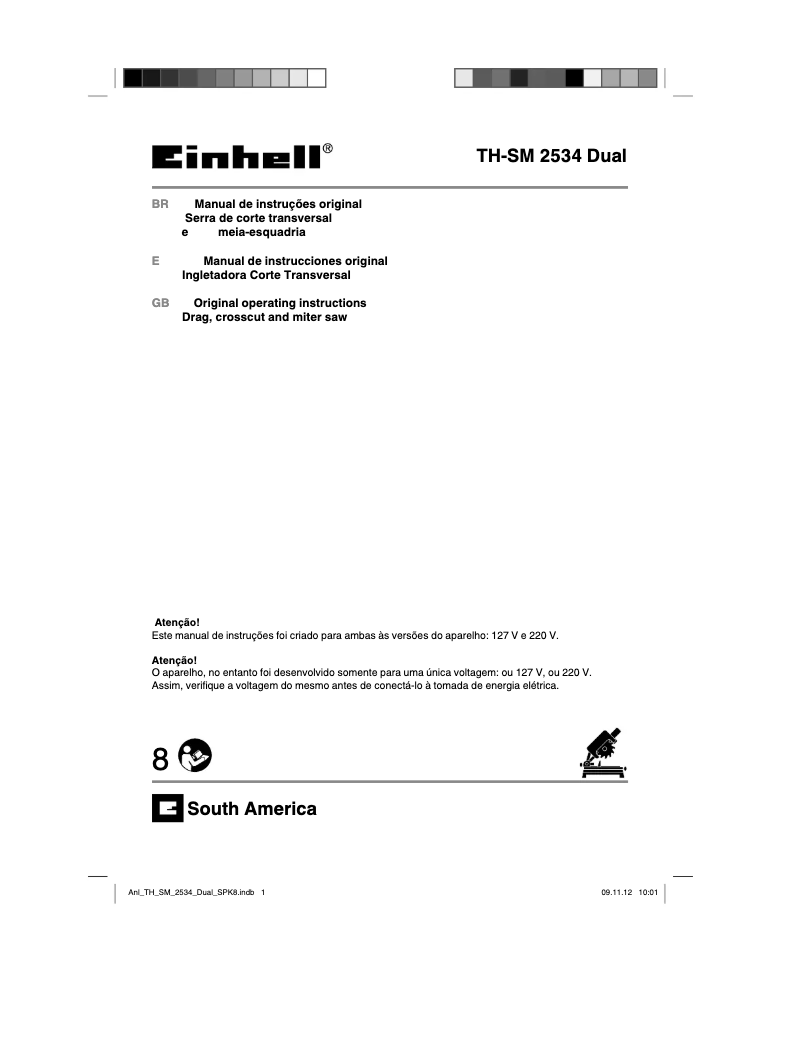 Página 1 del manual Manual de usuario Einhell TH-SM 2534 Dual