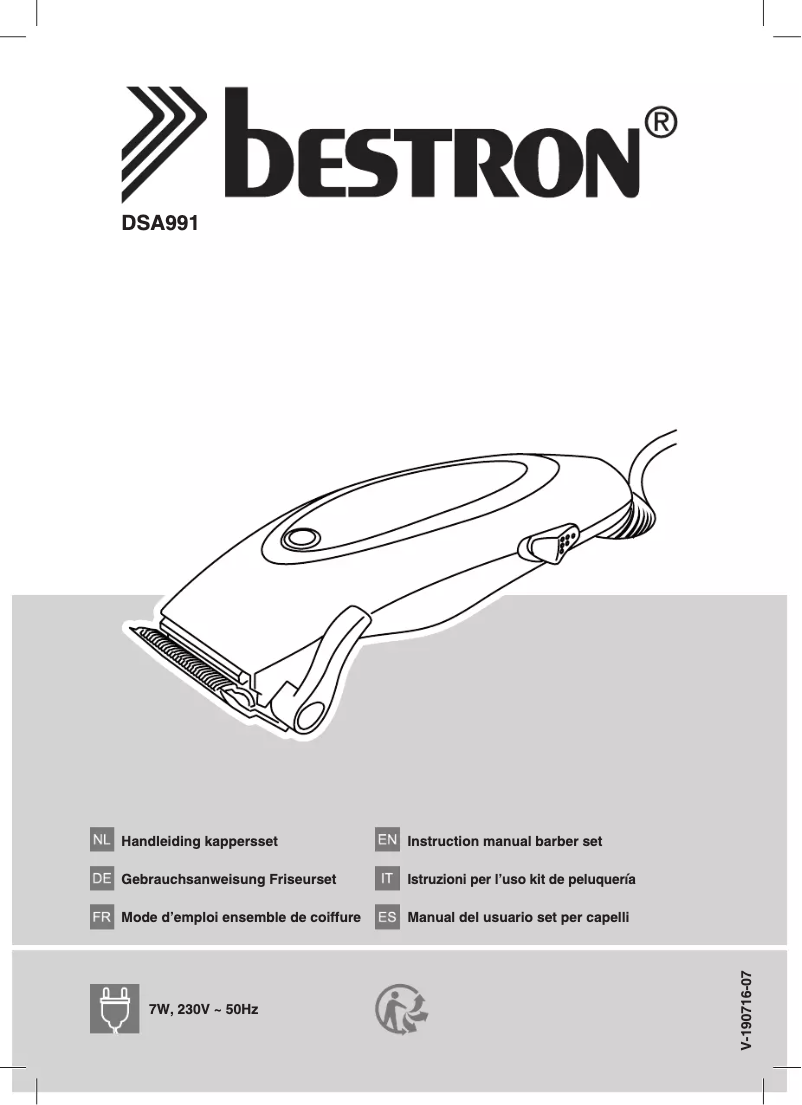 Imagen de la primera página del manual del dispositivo DSA991