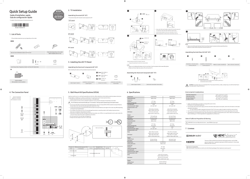 Página 1 del manual Manual de usuario Samsung HG55NT690UF