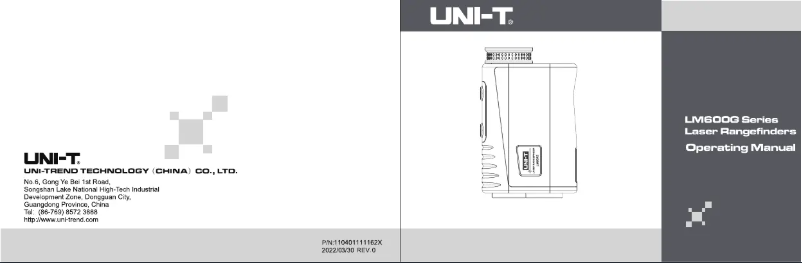 Página 1 del manual Manual de usuario Uni-T LM600G