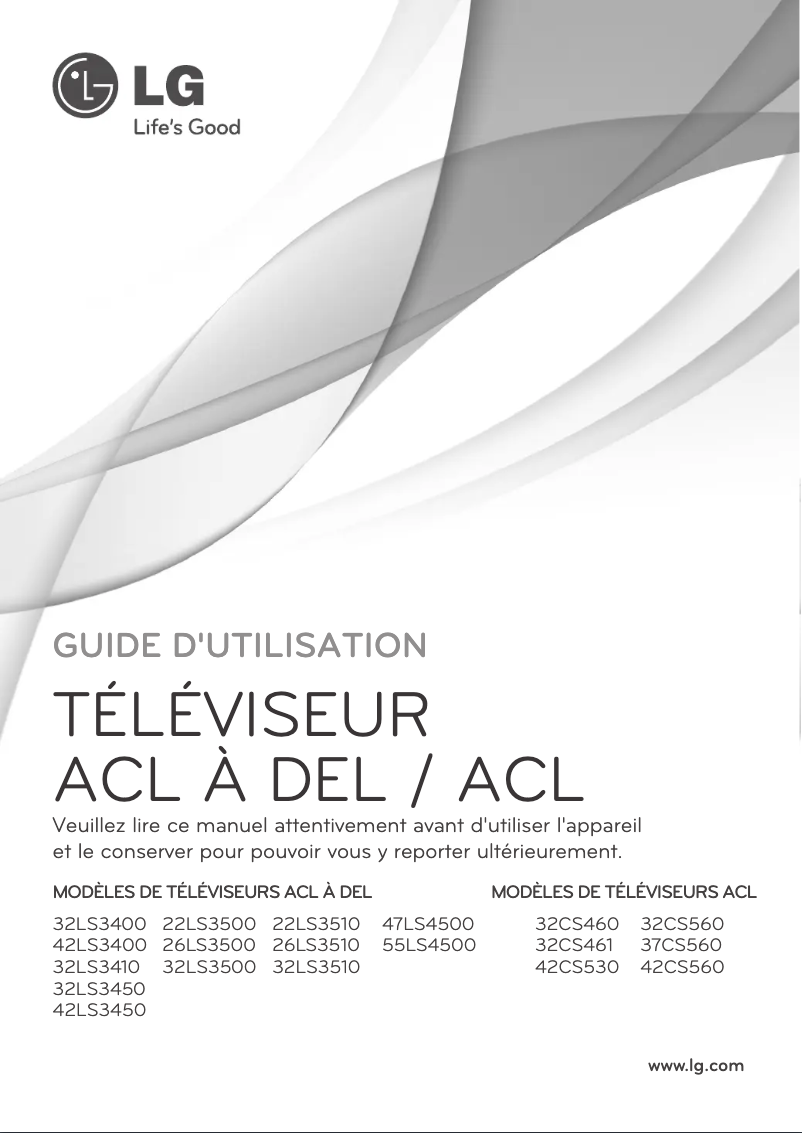 Imagen de la primera página del manual del dispositivo 55LS4500