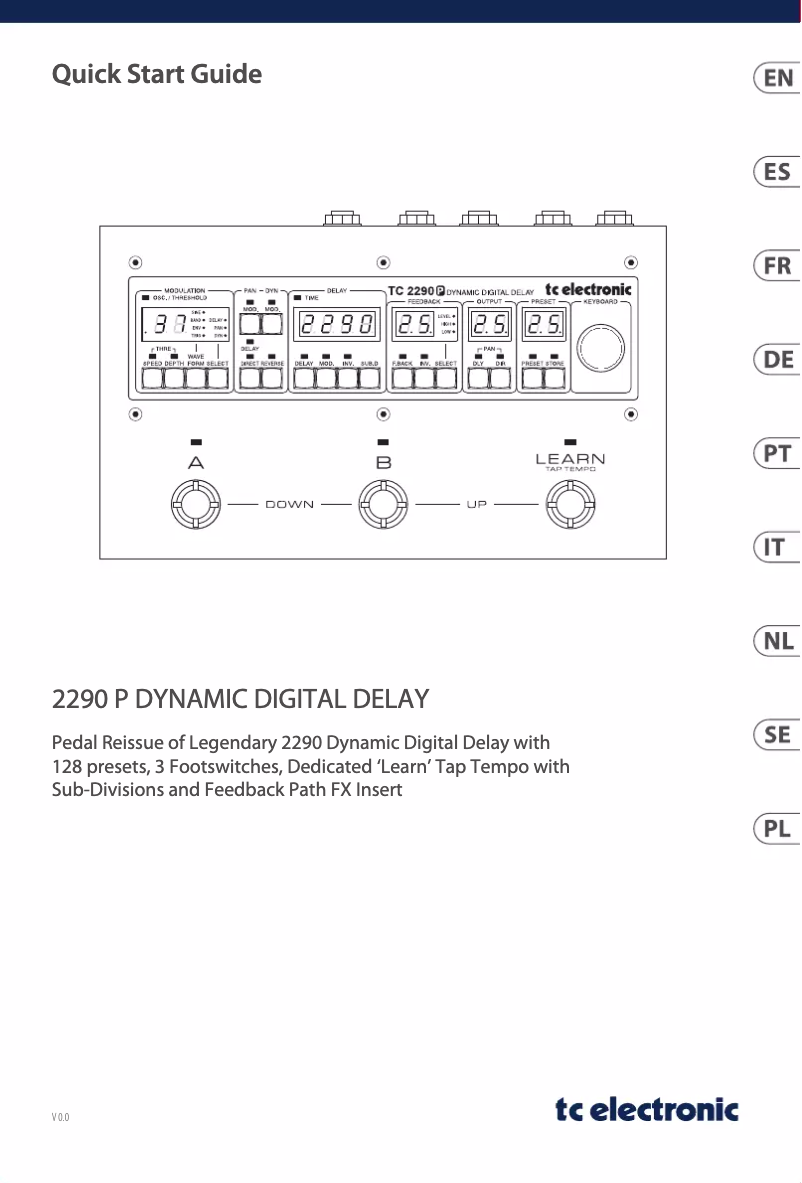 Imagen de la primera página del manual del dispositivo 2290 P Dynamic Digital Delay