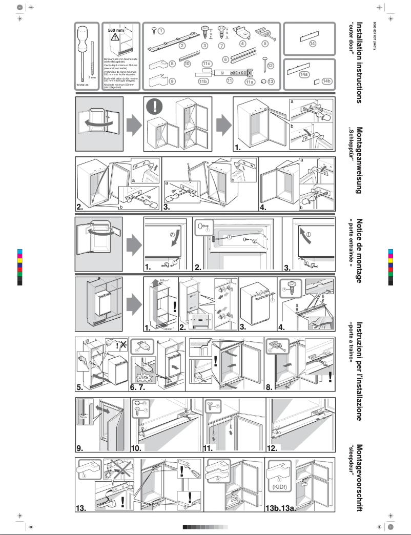 Página nº 1 - Guía de instalación Bosch KIL24V30