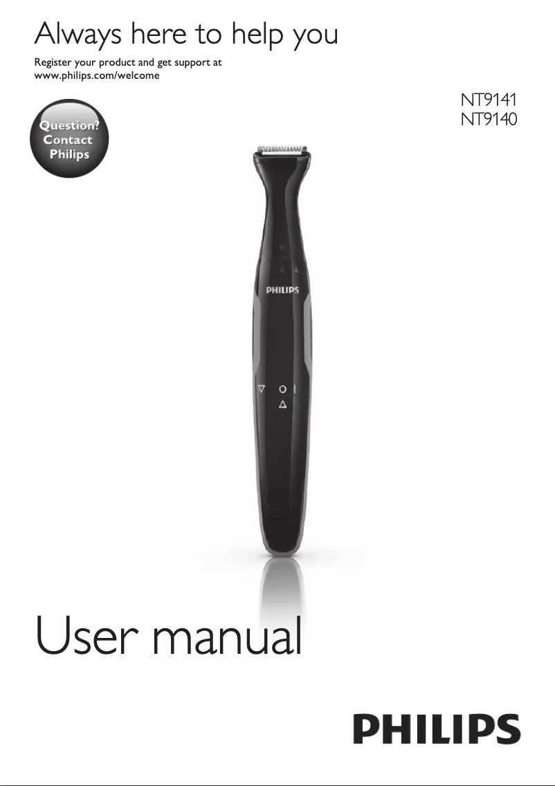 Página 1 del manual Manual de usuario Philips GoStyler NT9141