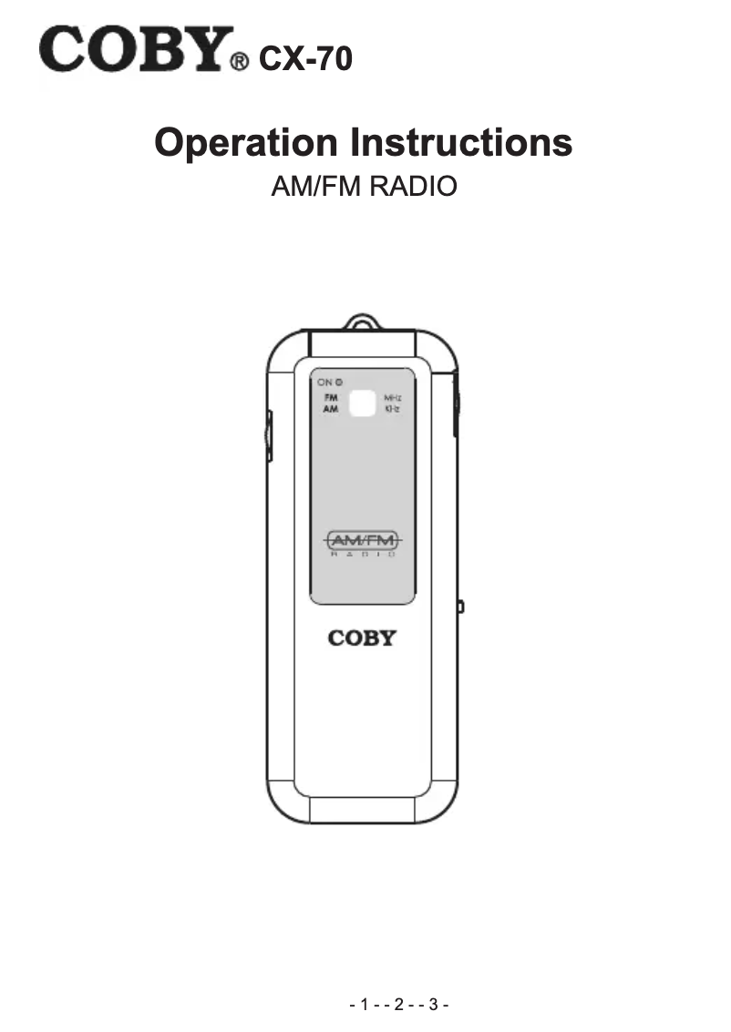 Imagen de la primera página del manual del dispositivo CX70