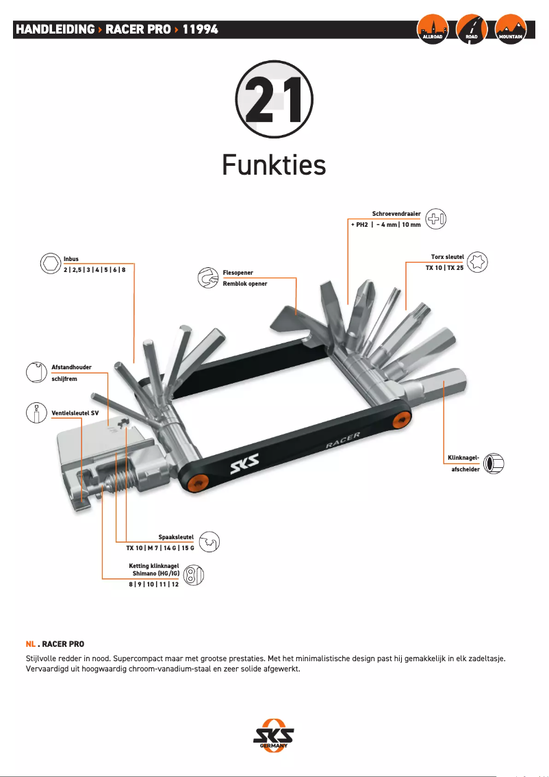 Imagen de la primera página del manual del dispositivo Racer PRO
