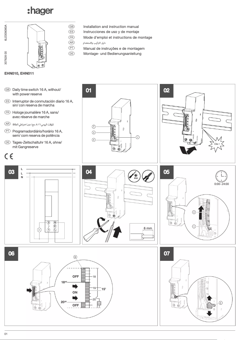 Imagen de la primera página del manual del dispositivo EHN010