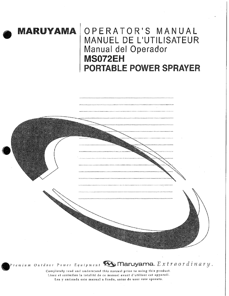 Página 1 del manual Manual de usuario Maruyama MS072EH