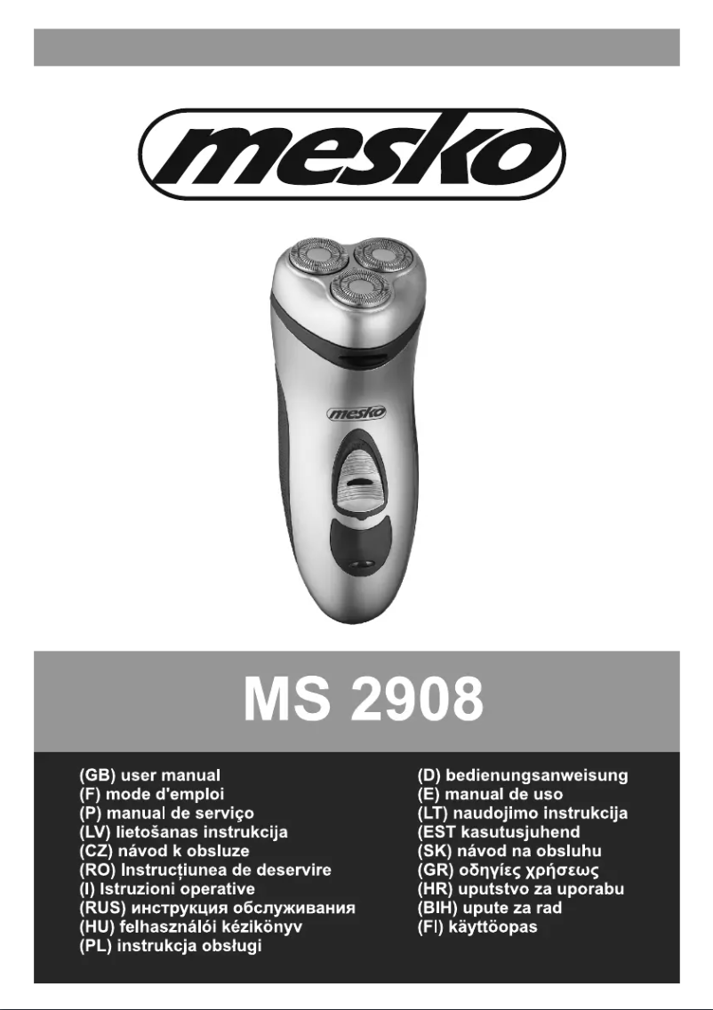 Página 1 del manual Manual de usuario Mesko MS 2908