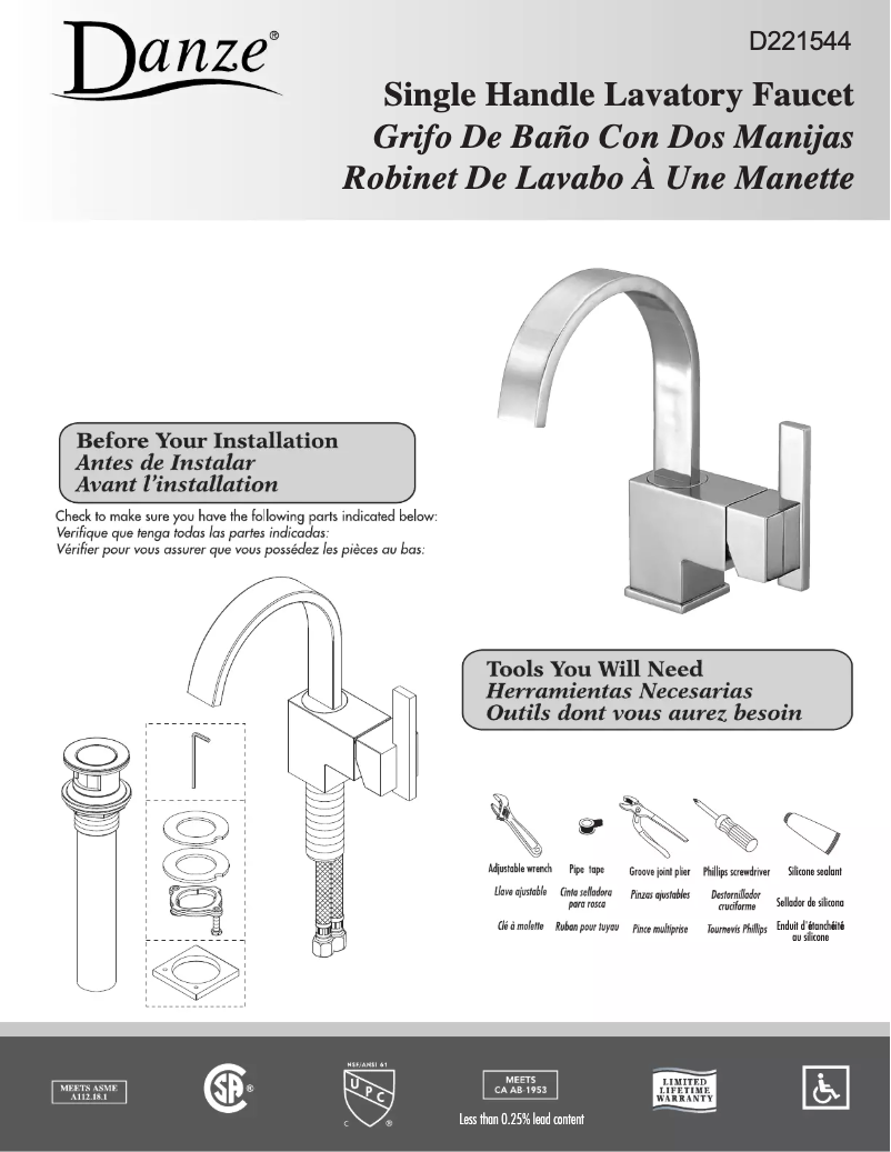 Imagen de la primera página del manual del dispositivo D221544