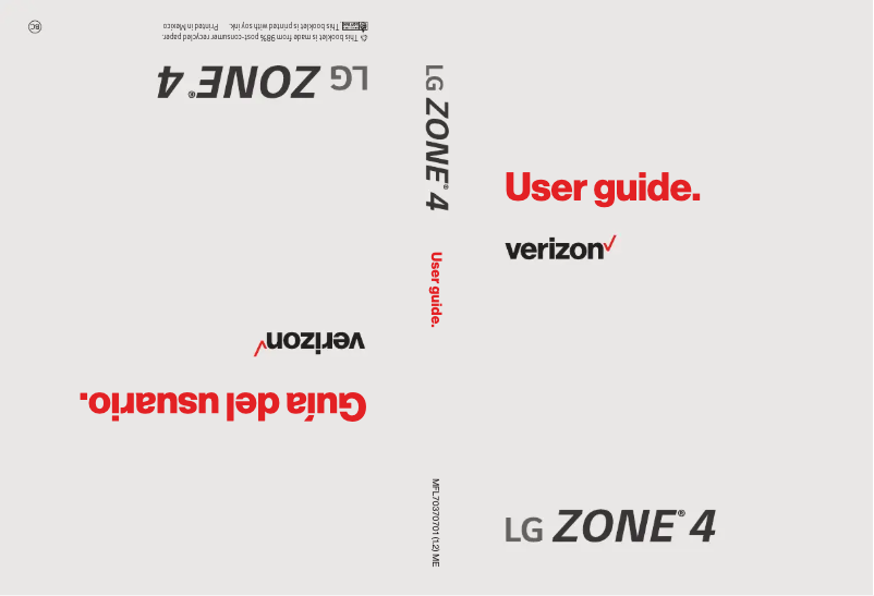 Página 1 del manual Manual de usuario LG Zone 4