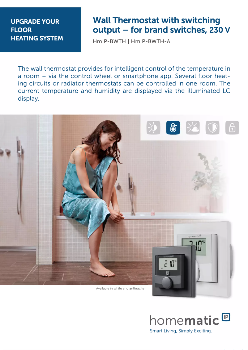 Página 1 del manual Ficha técnica Homematic IP HmIP-BWTH-A