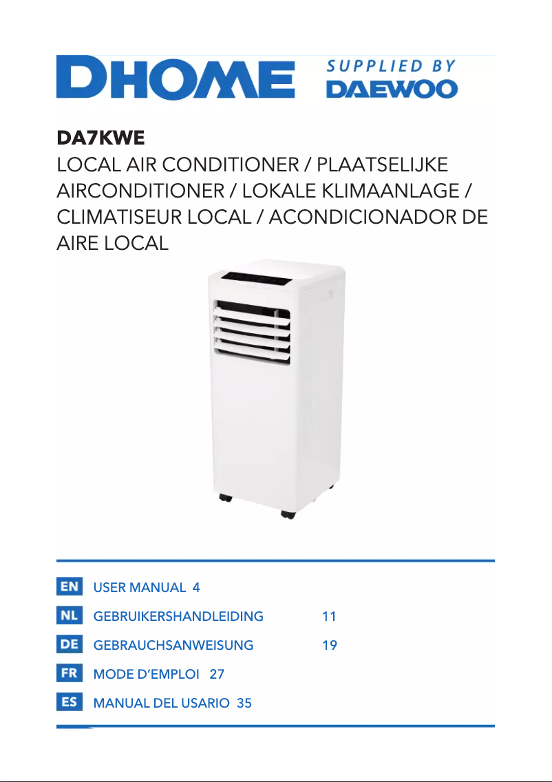Imagen de la primera página del manual del dispositivo DA7KWE