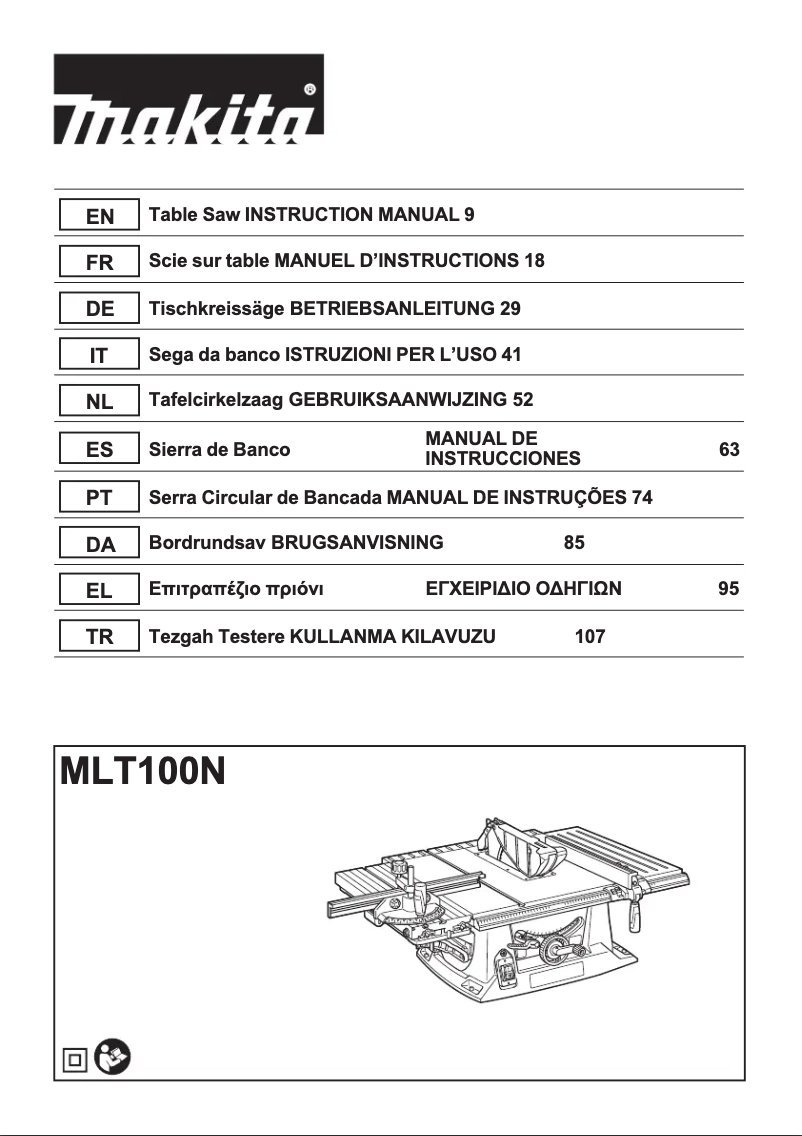 Imagen de la primera página del manual del dispositivo MLT100NX1