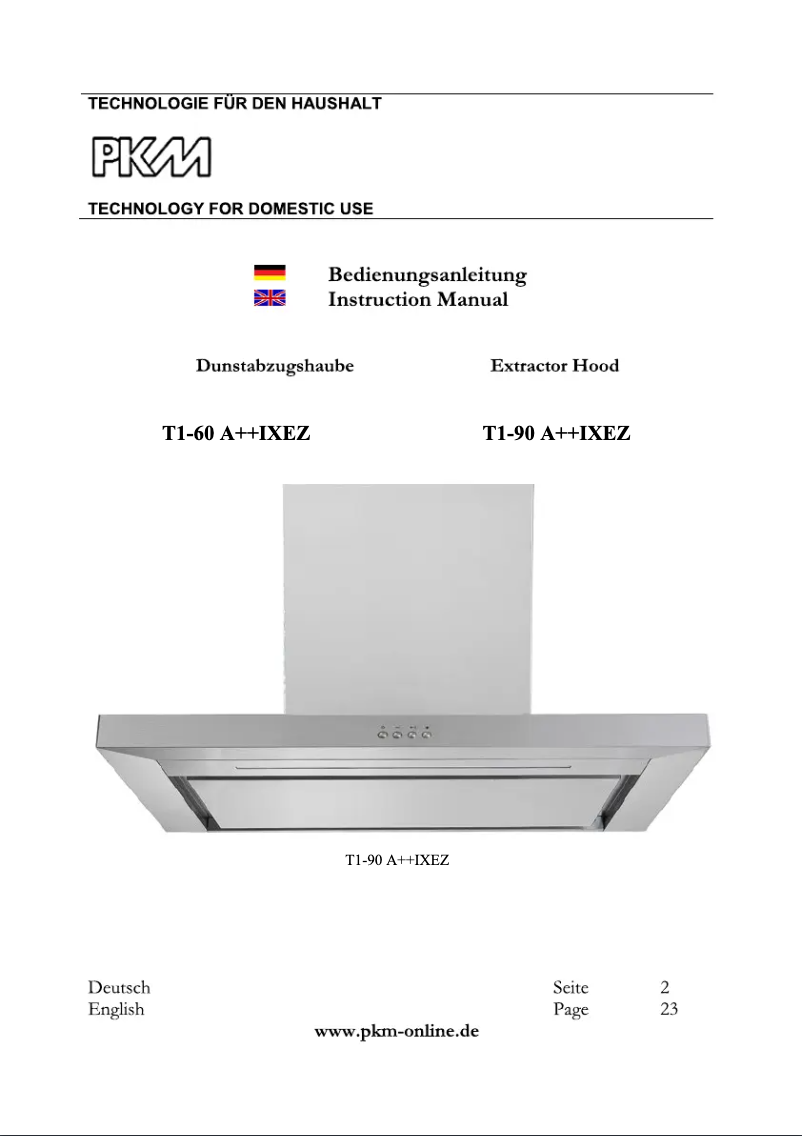 Imagen de la primera página del manual del dispositivo T1-60A++IXEZ