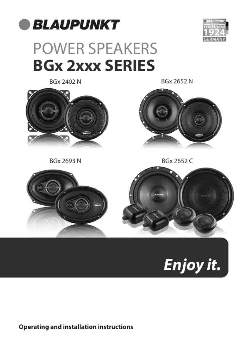 Imagen de la primera página del manual del dispositivo BGx 2652 N