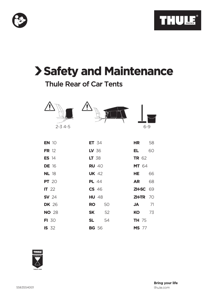 Página 1 del manual Manual de usuario Thule Outset