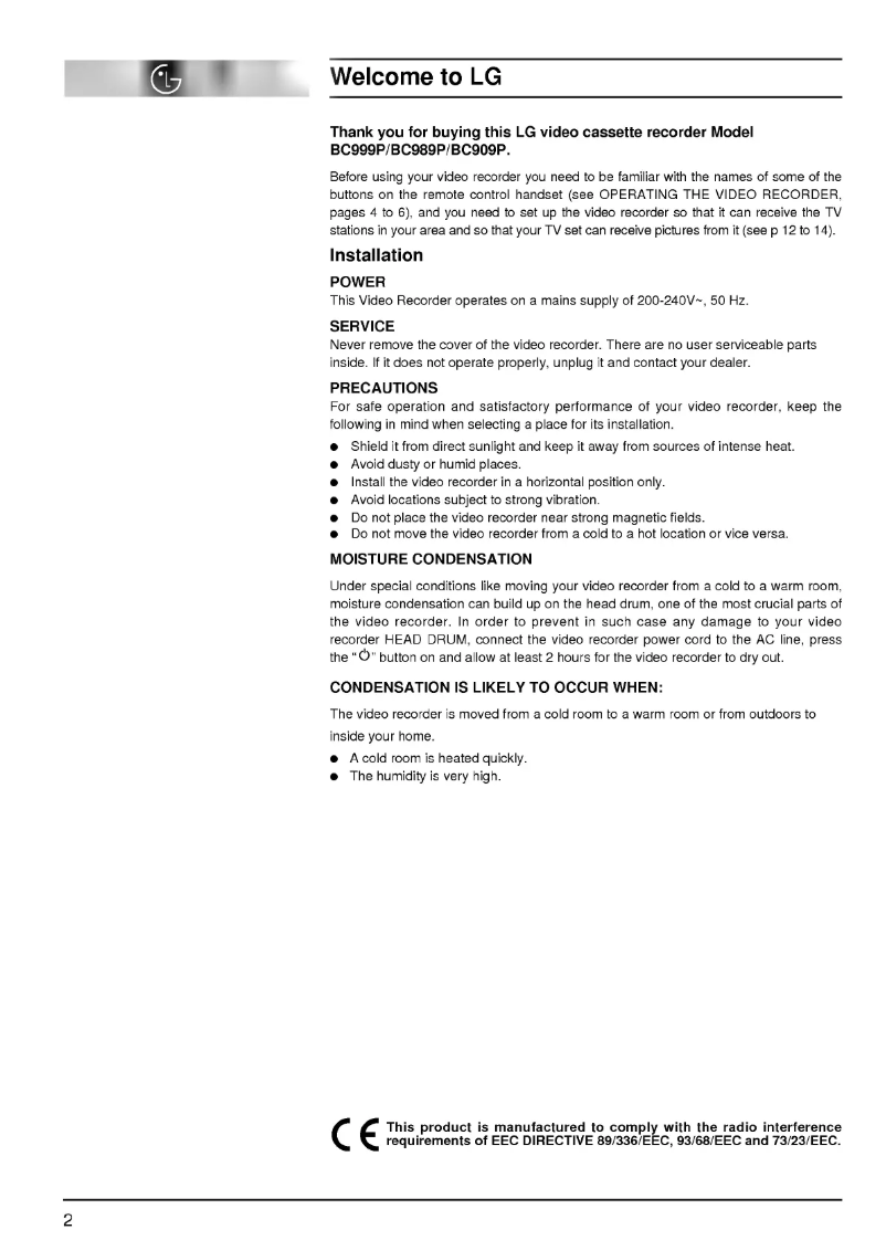 Imagen de la primera página del manual del dispositivo BC989P