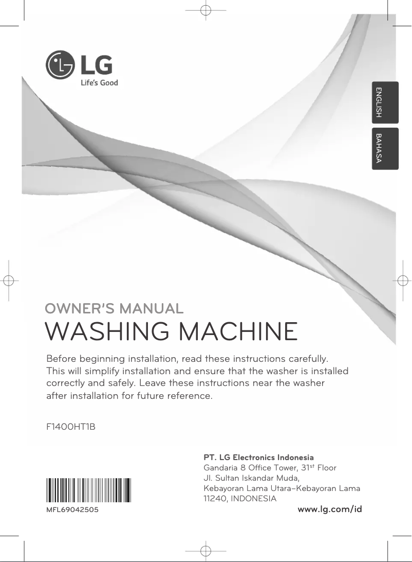 Página 1 del manual Manual de usuario LG F1400HT1B