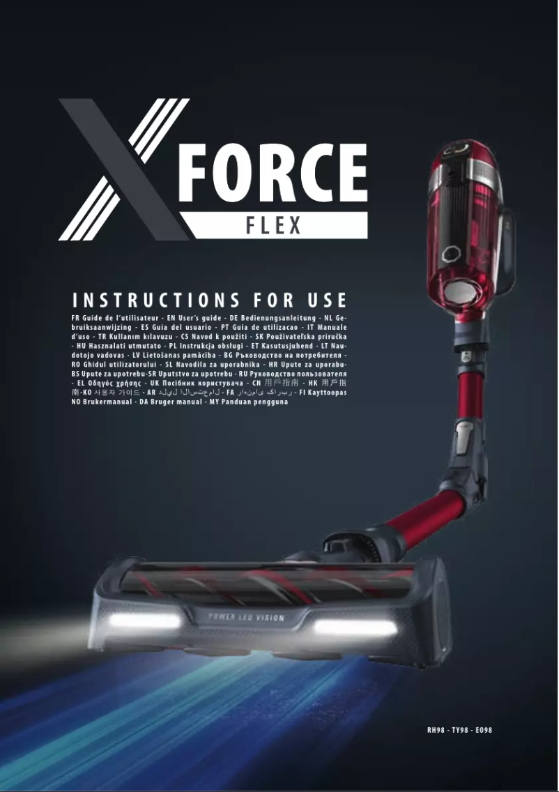 Página nº 1 - Instrucciones de seguridad Rowenta X-Force Flex 11.60 RH9829