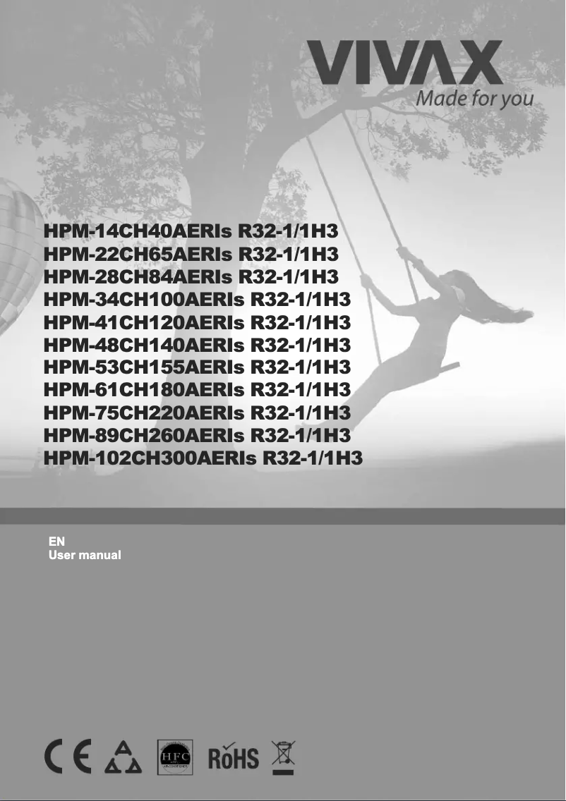 Página 1 del manual Guía de instalación Vivax HPM-14CH40AERIs-1H3
